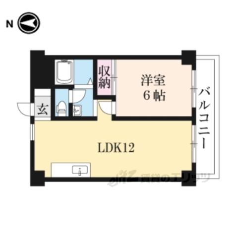 第16洛西ハイツ瀬田(1LDK/5階)の間取り写真