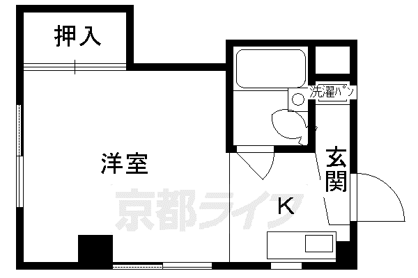 山下マンション(1K/2階)の間取り写真
