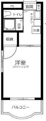 ハイタウン田園調布第2(1K/3階)の間取り写真