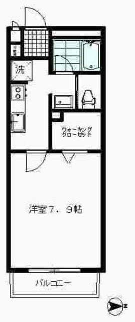 アインス(1K/2階)の間取り写真