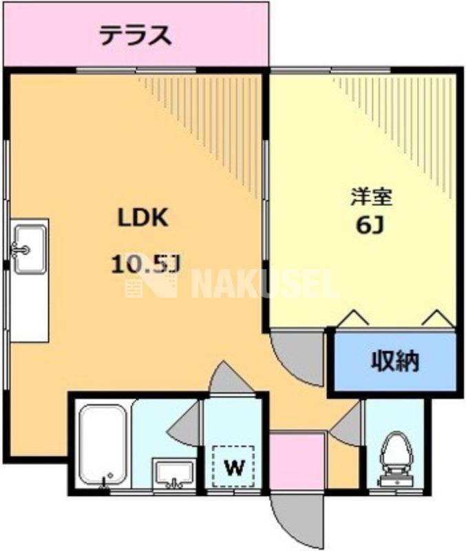 カーサベルデB(1LDK/1階)の間取り写真