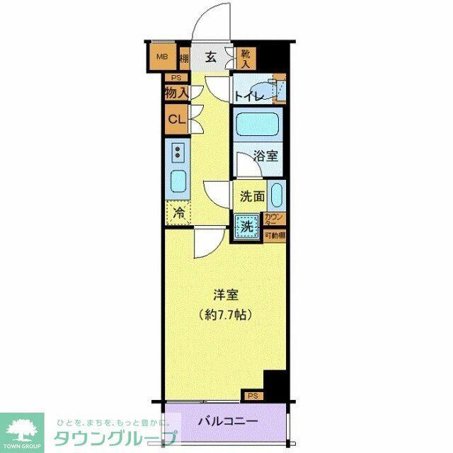 クレヴィスタ板橋西台II(1K/7階)の間取り写真