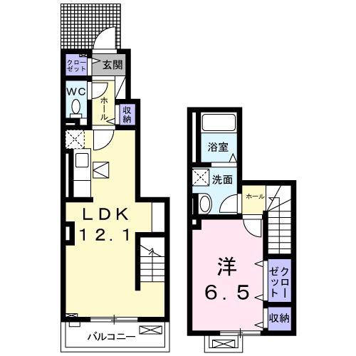 フェリーチェ(1LDK/1階)の間取り写真