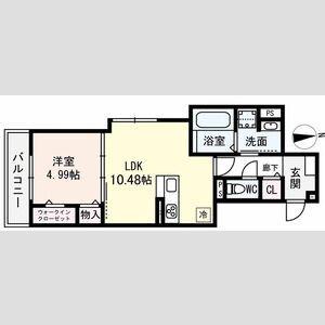 コンフォール畝傍(1LDK/2階)の間取り写真