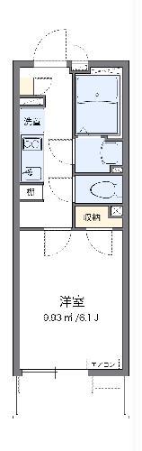 クレイノMIRAI(1K/2階)の間取り写真