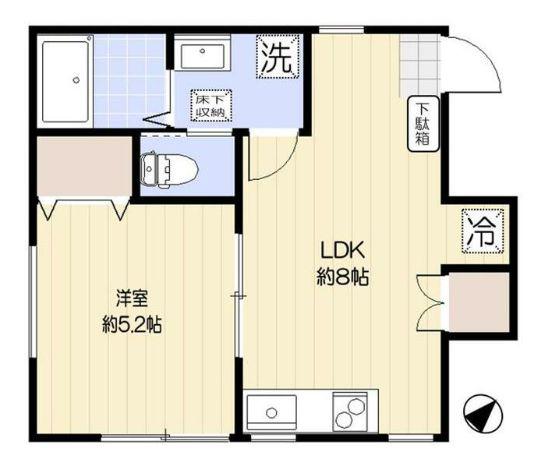 豊島区長崎6丁目(1LDK/1階)の間取り写真