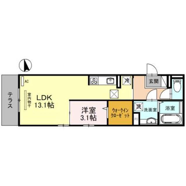 セジュールK(1LDK/2階)の間取り写真