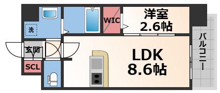 ファステート東大阪アダマス(1LDK/2階)の間取り写真