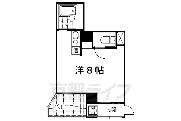 プラネシア京都(1K/5階)の間取り写真