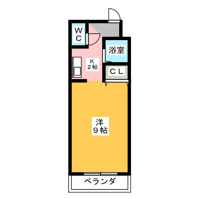 トップパレス(ワンルーム/2階)の間取り写真
