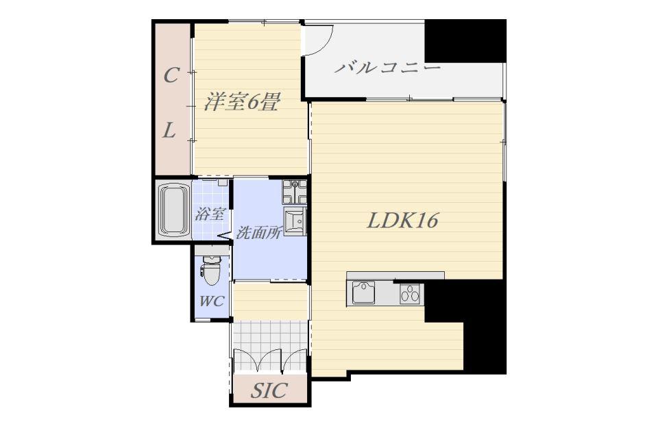 OLE DE SOLA(1LDK/7階)の間取り写真
