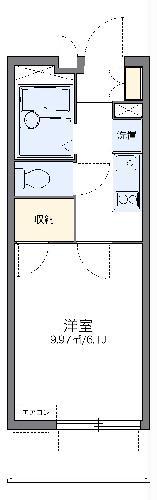 レオパレスプランドールK(1K/2階)の間取り写真