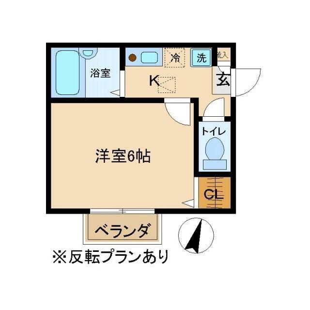 セイワハイツ(1K/1階)の間取り写真
