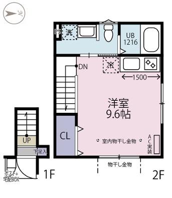 LEPOA TALO(ワンルーム/2階)の間取り写真