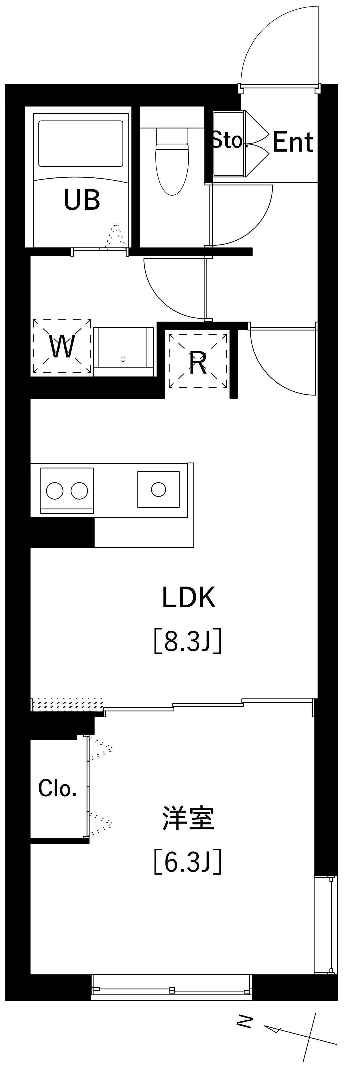 ES GRANDE板橋(1LDK/4階)の間取り写真