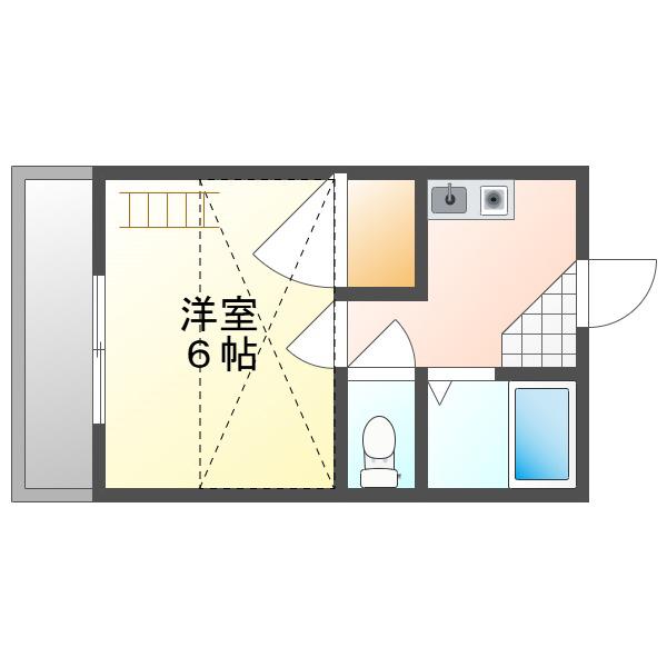 サンシャイン22(1K/1階)の間取り写真