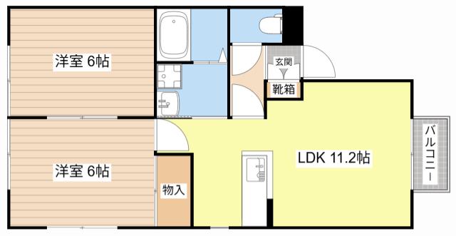 いずみHOUSE(2LDK/1階)の間取り写真