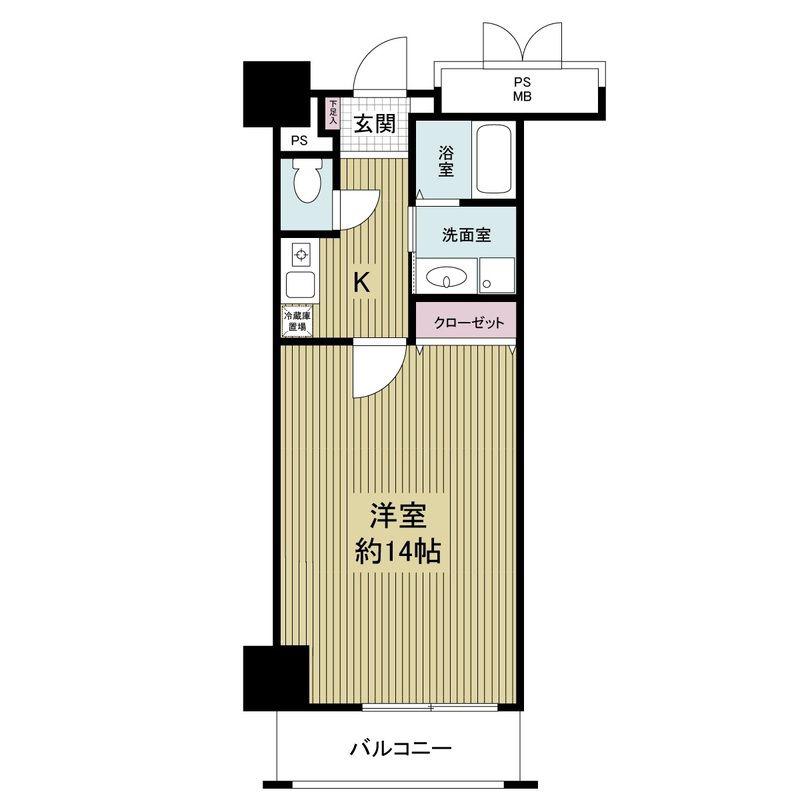フォレステージュ天神(1K/10階)の間取り写真