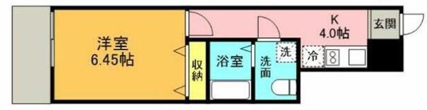 グランツ羽衣町(1K/1階)の間取り写真