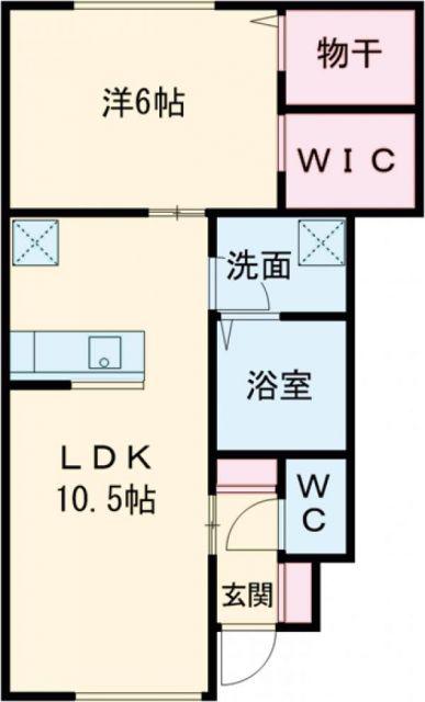 レクシア不動前(1LDK/1階)の間取り写真