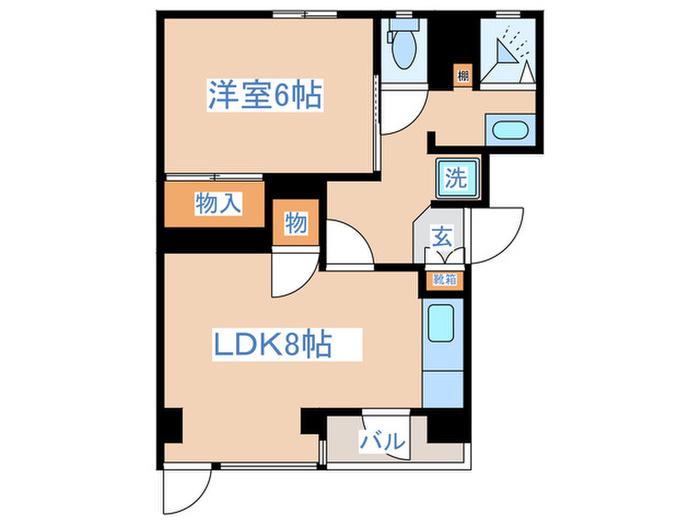 サンケーコーポ小宮(1LDK/1階)の間取り写真