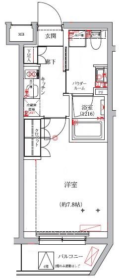 セジョリ板橋坂下II(1K/2階)の間取り写真