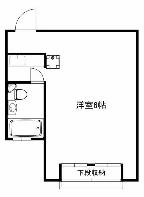 橋口デンタルビル(ワンルーム/3階)の間取り写真