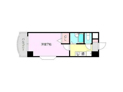 ノルデンハイム小松(1K/9階)の間取り写真