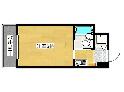 LION竹屋町(1K/3階)の間取り写真