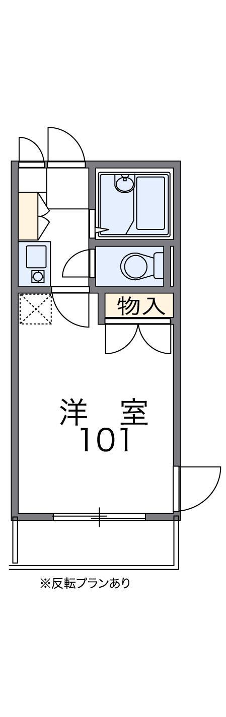 レオパレスOZAKI(1K/2階)の間取り写真