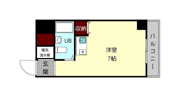 トータスビル(ワンルーム/5階)の間取り写真