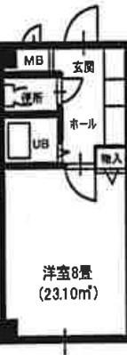 アークYS(ワンルーム/3階)の間取り写真
