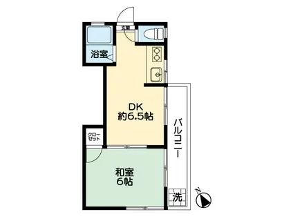 レジデンスフォレスタ(1DK/2階)の間取り写真