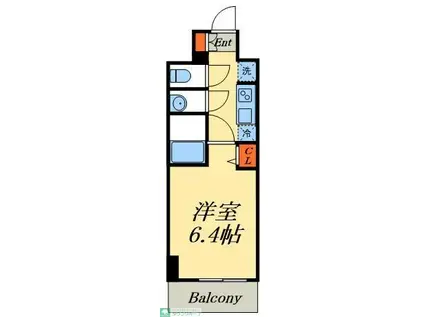 THE PASEO新小岩II(1K/2階)の間取り写真