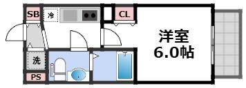 プレサンス松屋町グレース(1K/12階)の間取り写真
