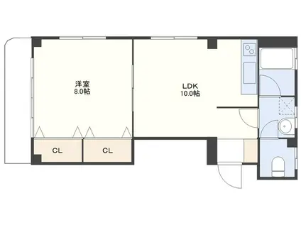 ハイ・フォルムOSM(1LDK/5階)の間取り写真