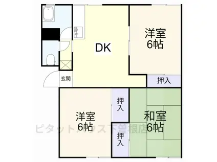 日豊スカイハイツ(3DK/3階)の間取り写真