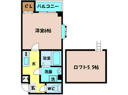 エヌズコート(1K/3階)の間取り写真