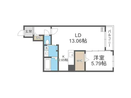 ALIVIS北23条(1LDK/3階)の間取り写真