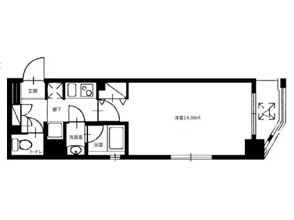 クレジデンス西台 E(1K/1階)の間取り写真