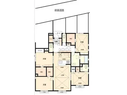 LAKI(4LDK/1階)の間取り写真