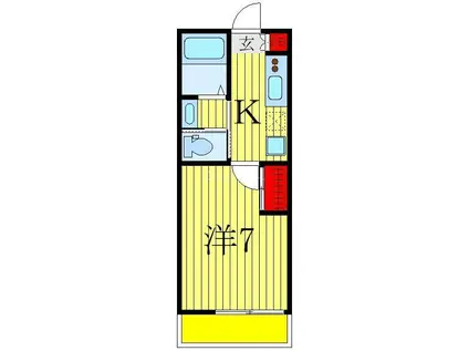 エクセルメゾン(1K/1階)の間取り写真