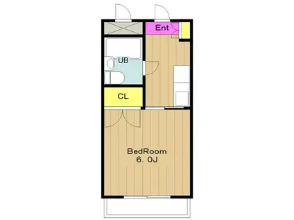 セントラルマンション(1K/3階)の間取り写真