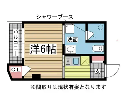 六甲台ベネフィック(ワンルーム/2階)の間取り写真