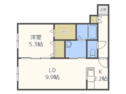 LA BELLA(1LDK/3階)の間取り写真