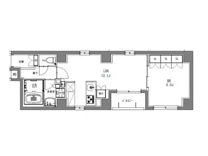 S-レジデンス日本橋馬喰町(1LDK/4階)の間取り写真
