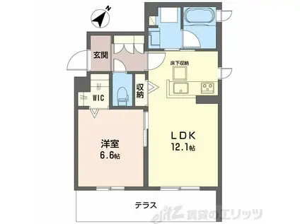 ことぶき(1LDK/1階)の間取り写真