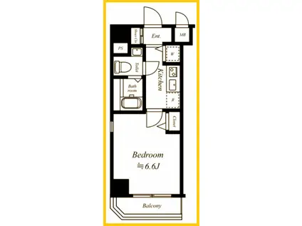 LA ETERNO YOKOHAMA KANNAI(1K/9階)の間取り写真