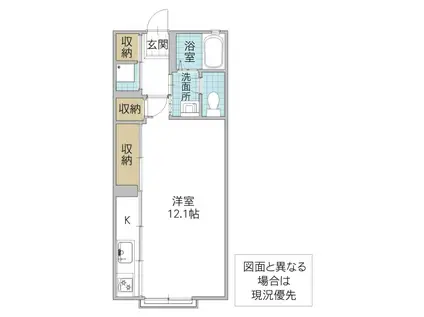 マストライフ上柏田A(ワンルーム/2階)の間取り写真