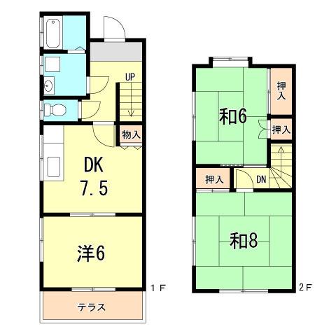 YOKハイムⅠ(3DK/1階)の間取り写真